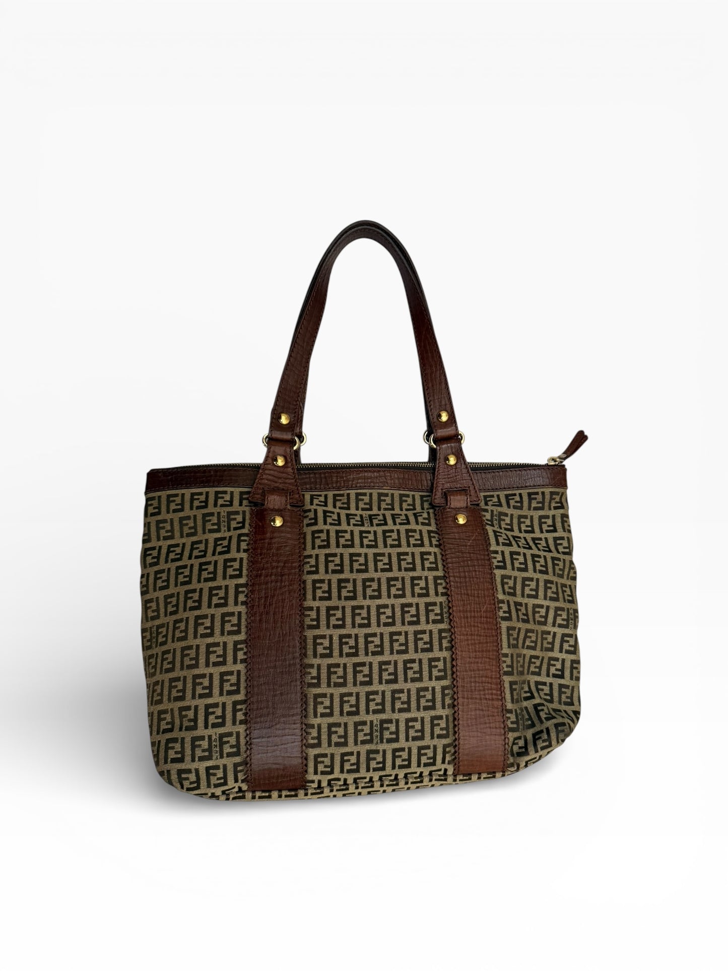 Fendi Zucchino Tote Shoulder Bag