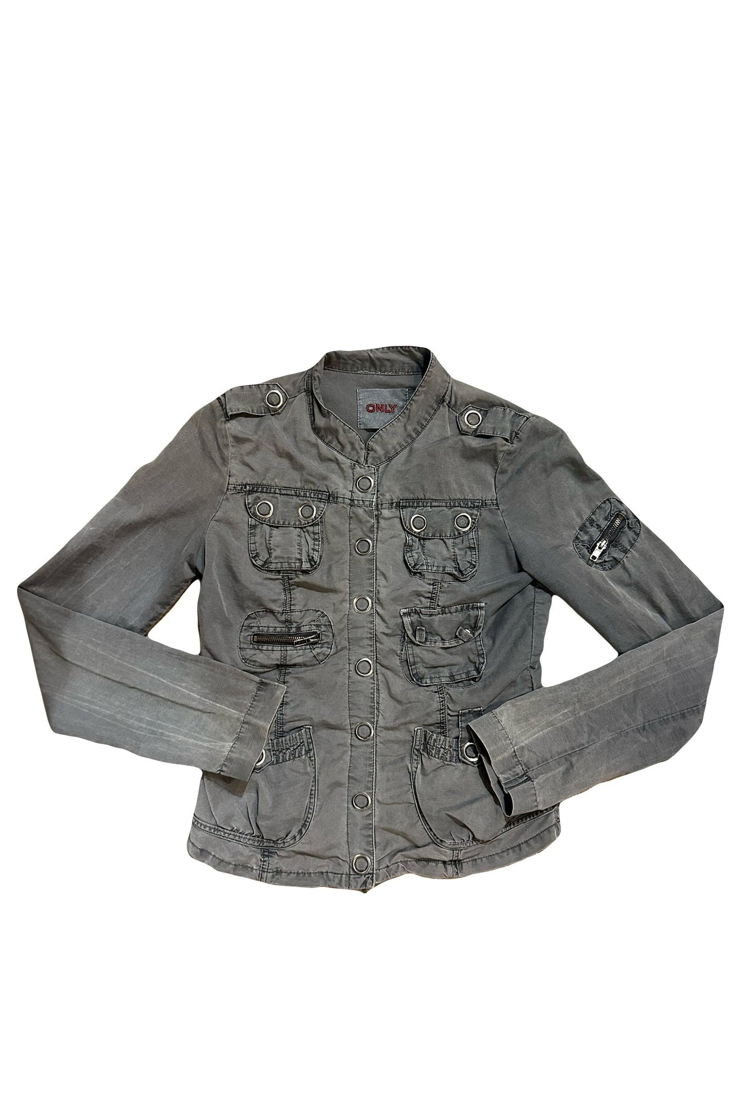 Only Military Washed Grey Jacket