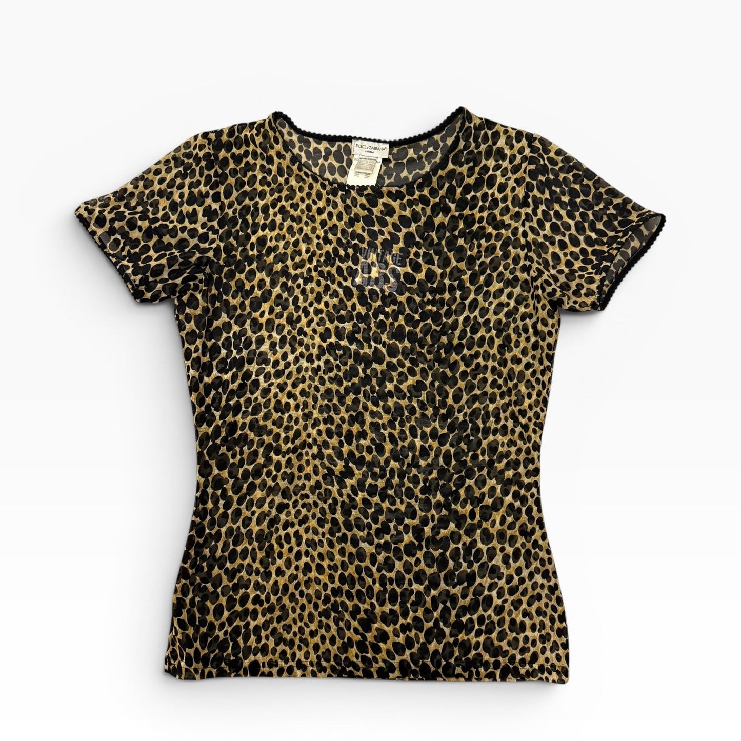 Dolce & Gabbana Cheetah Print Mesh Top