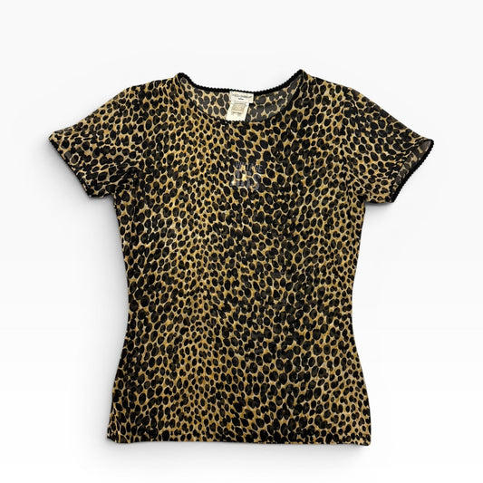 Dolce & Gabbana Cheetah Print Mesh Top