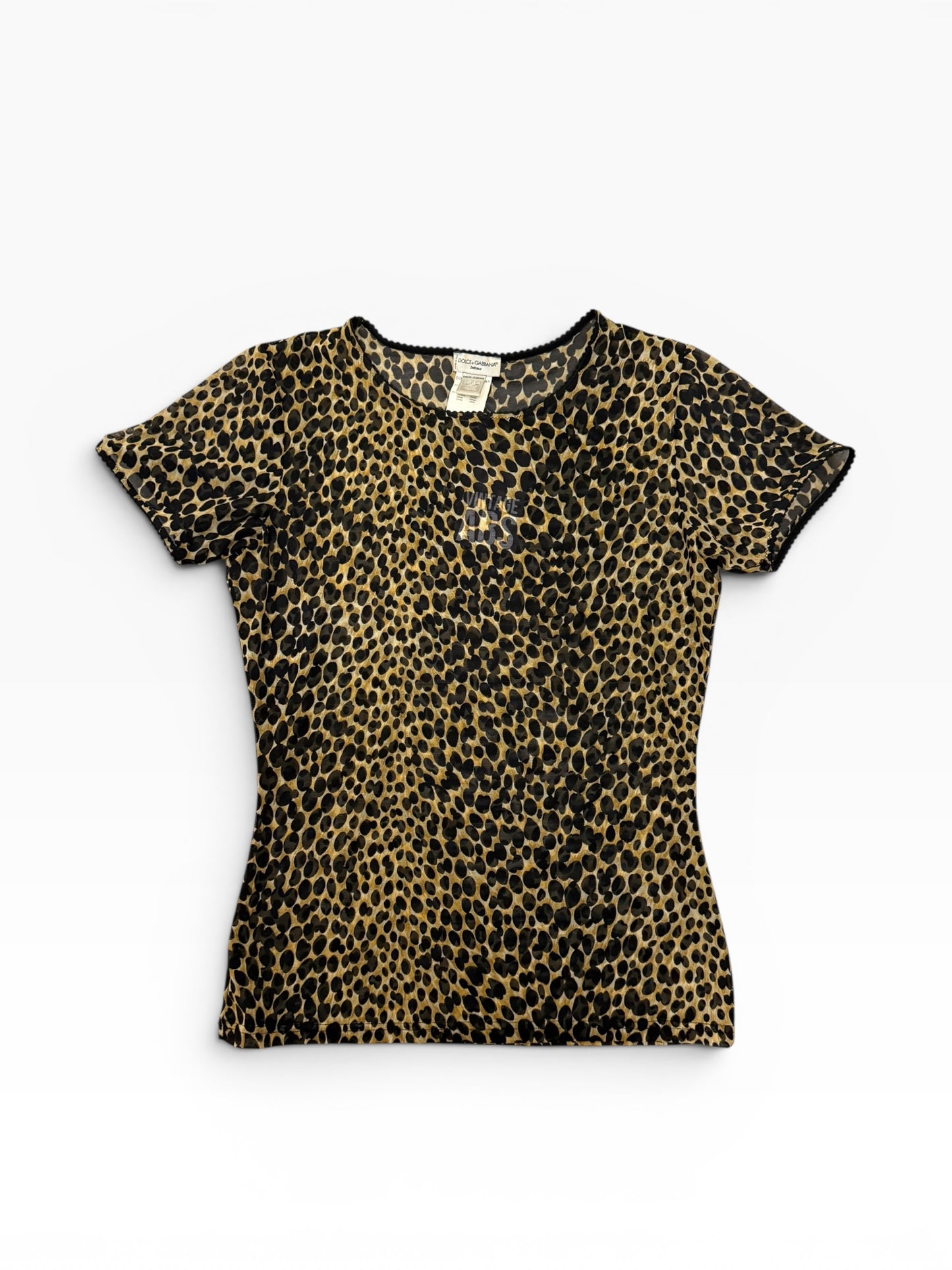 Dolce & Gabbana Cheetah Print Mesh Top