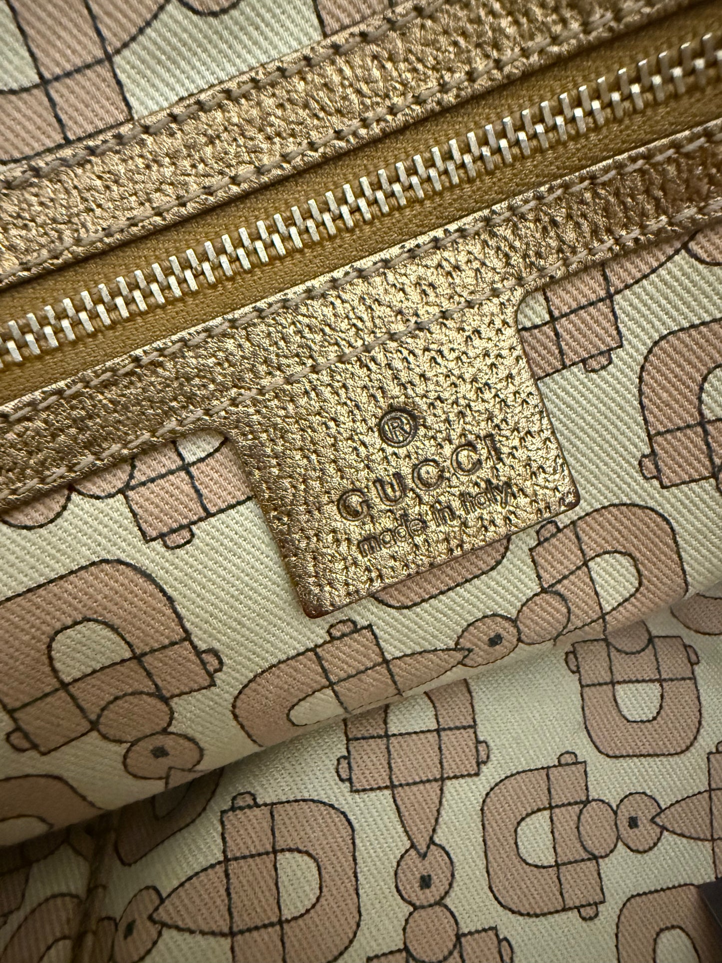 Gucci Monogram Tote Shoulder Bag
