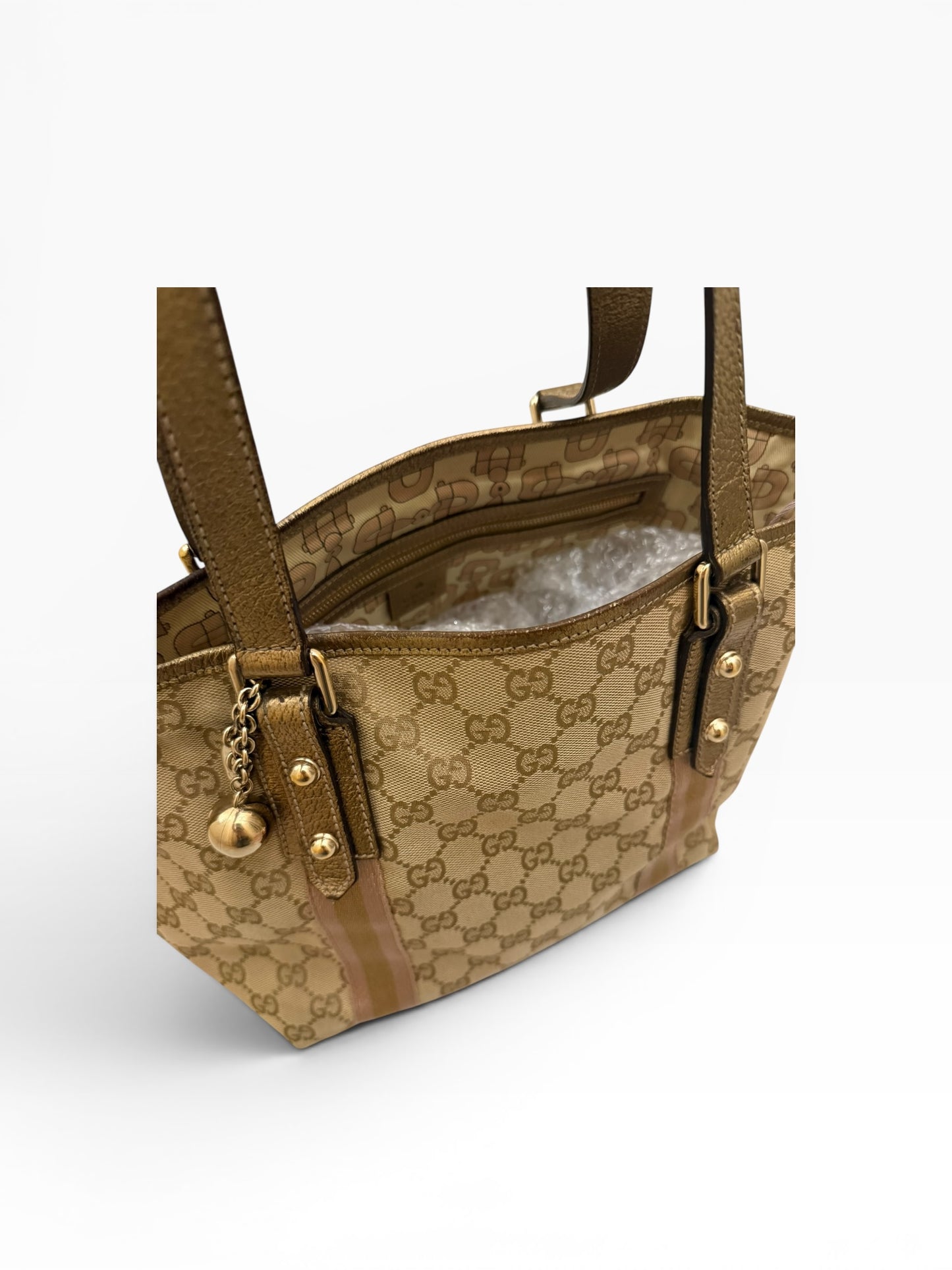 Gucci Monogram Tote Shoulder Bag