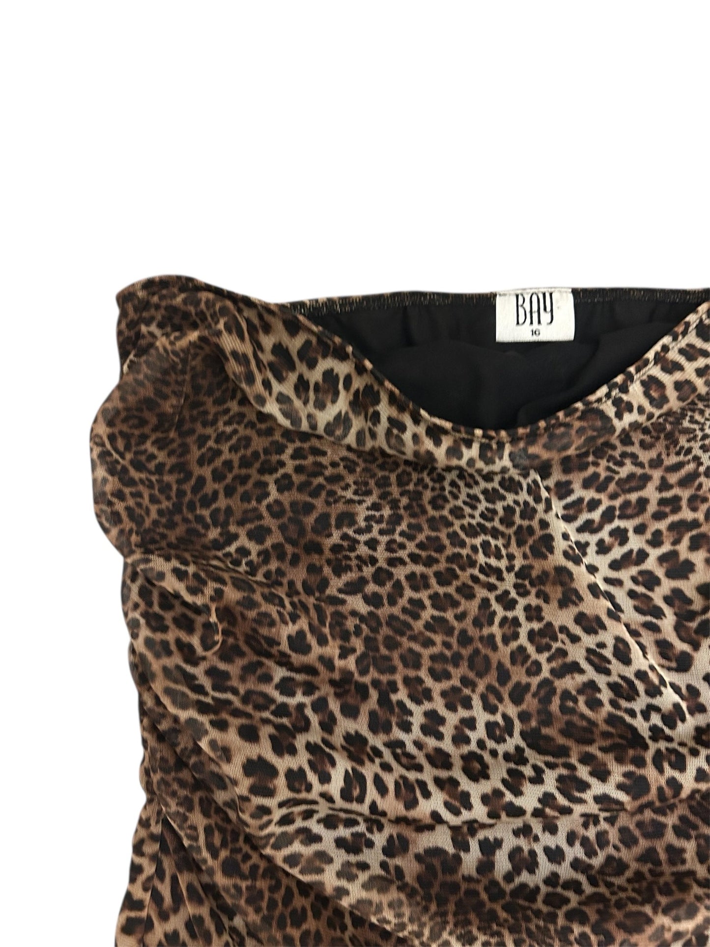 Bay Leopard Print Asymmetric Dress