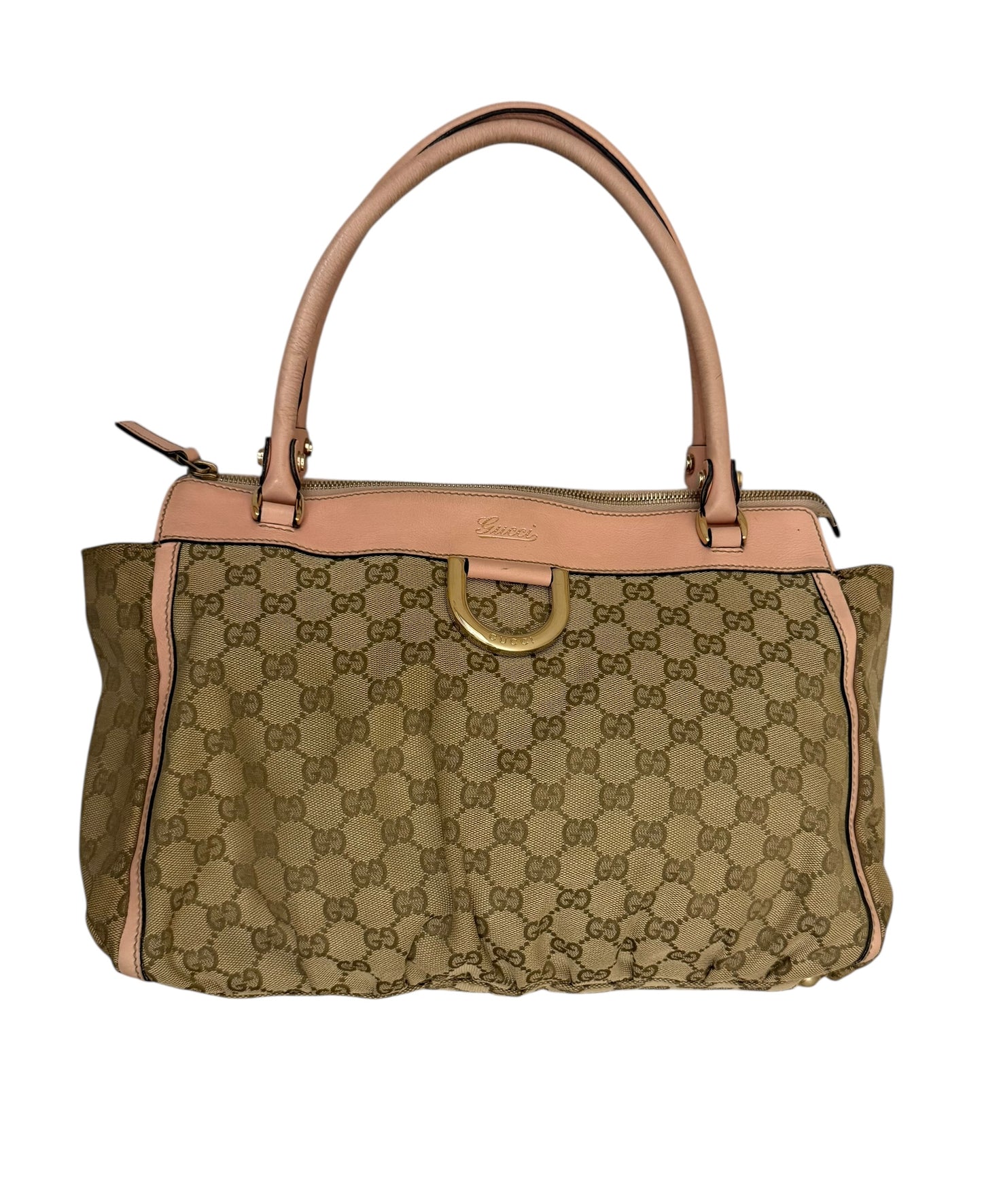 Gucci Abbey Monogram Pink Shoulder Bag