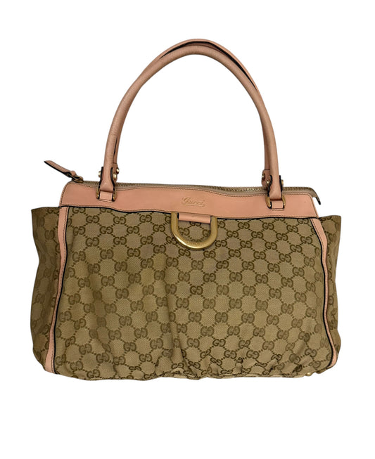 Gucci Abbey Monogram Pink Shoulder Bag