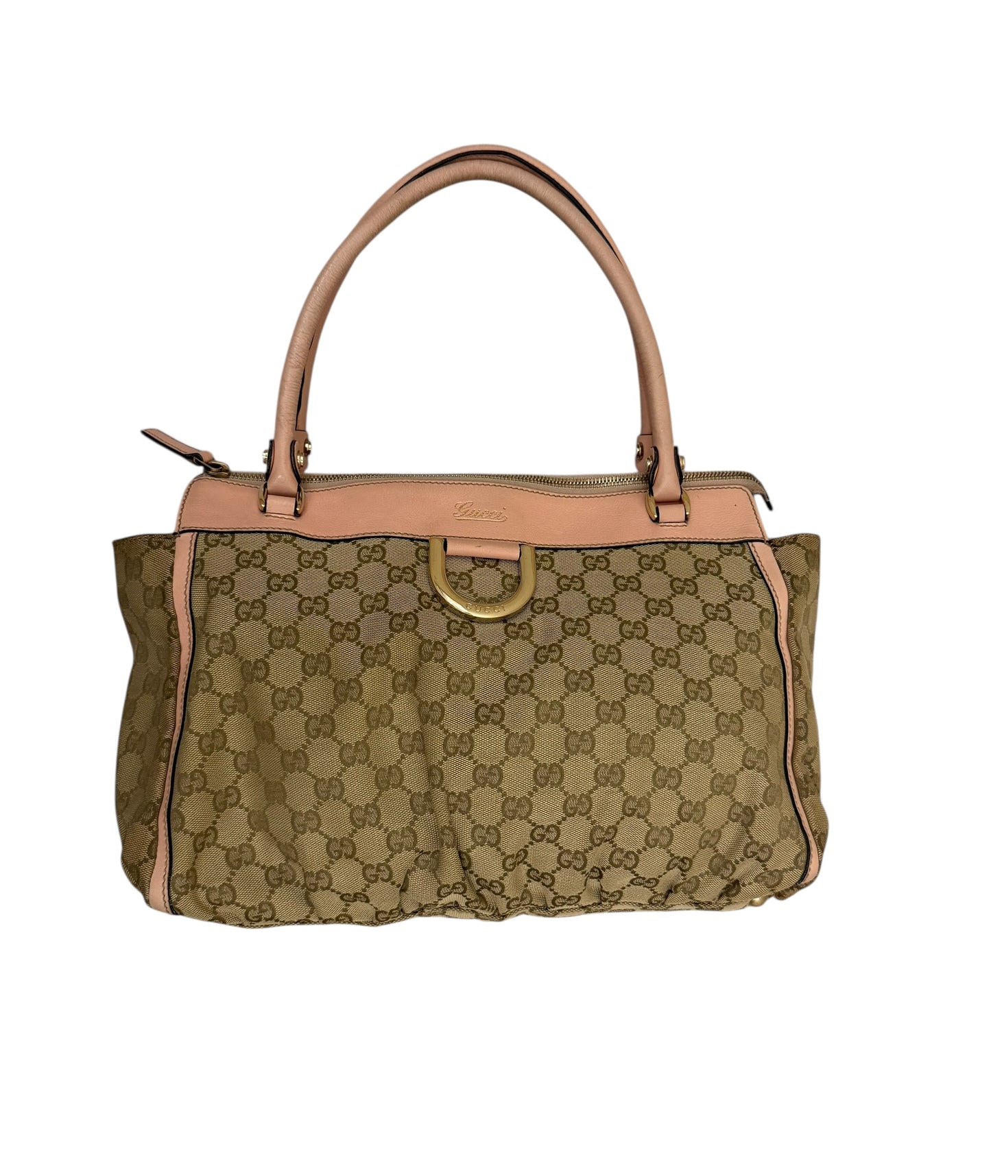 Gucci Abbey Monogram Pink Shoulder Bag