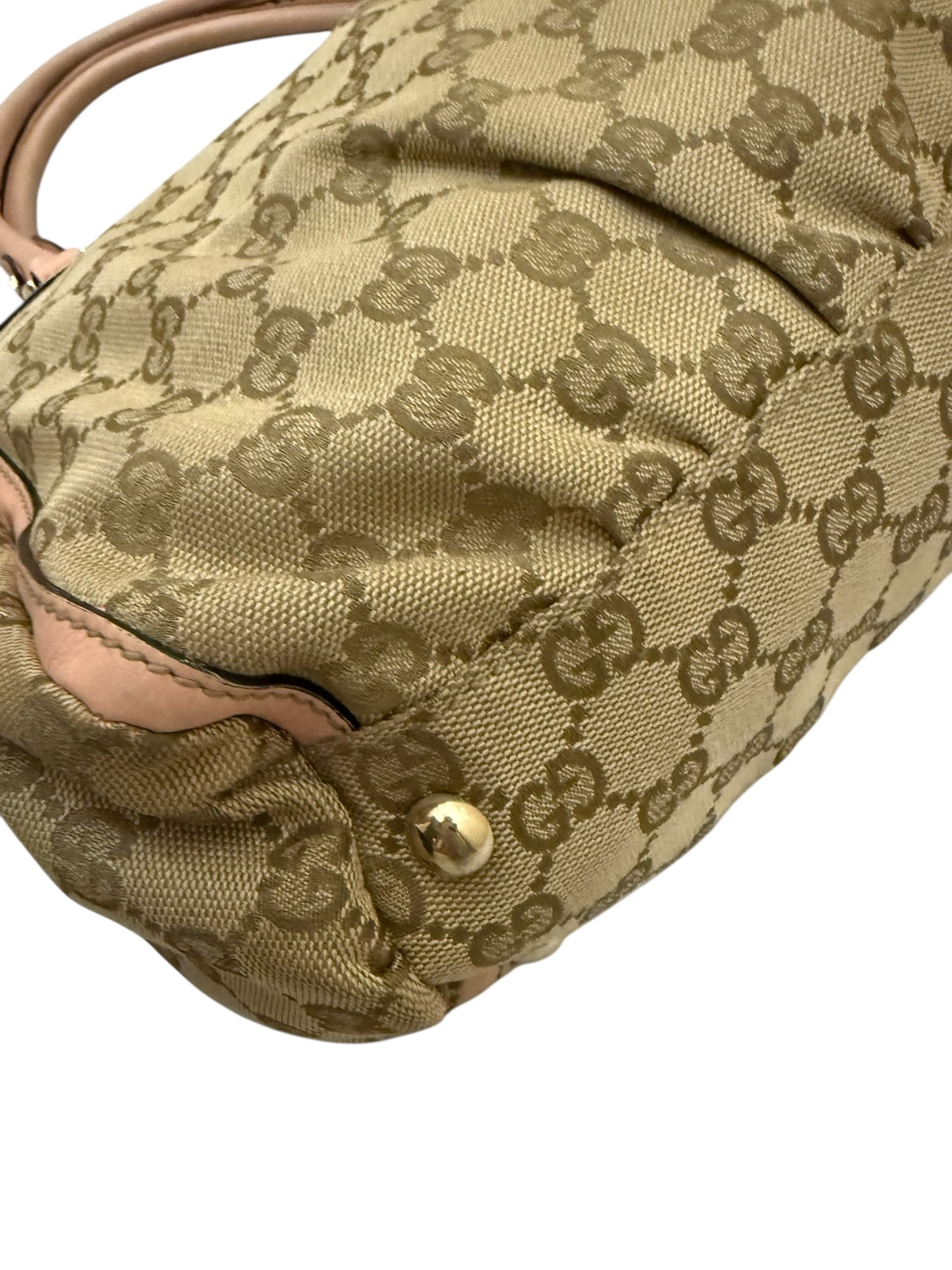 Gucci Abbey Monogram Pink Shoulder Bag