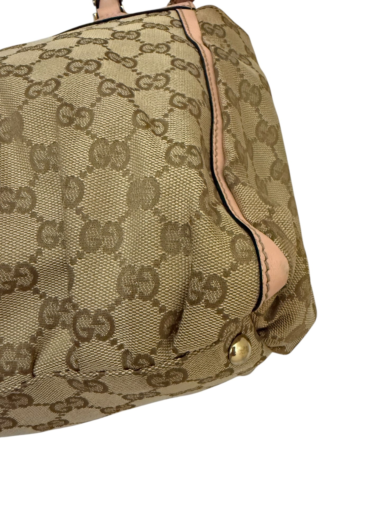 Gucci Abbey Monogram Pink Shoulder Bag