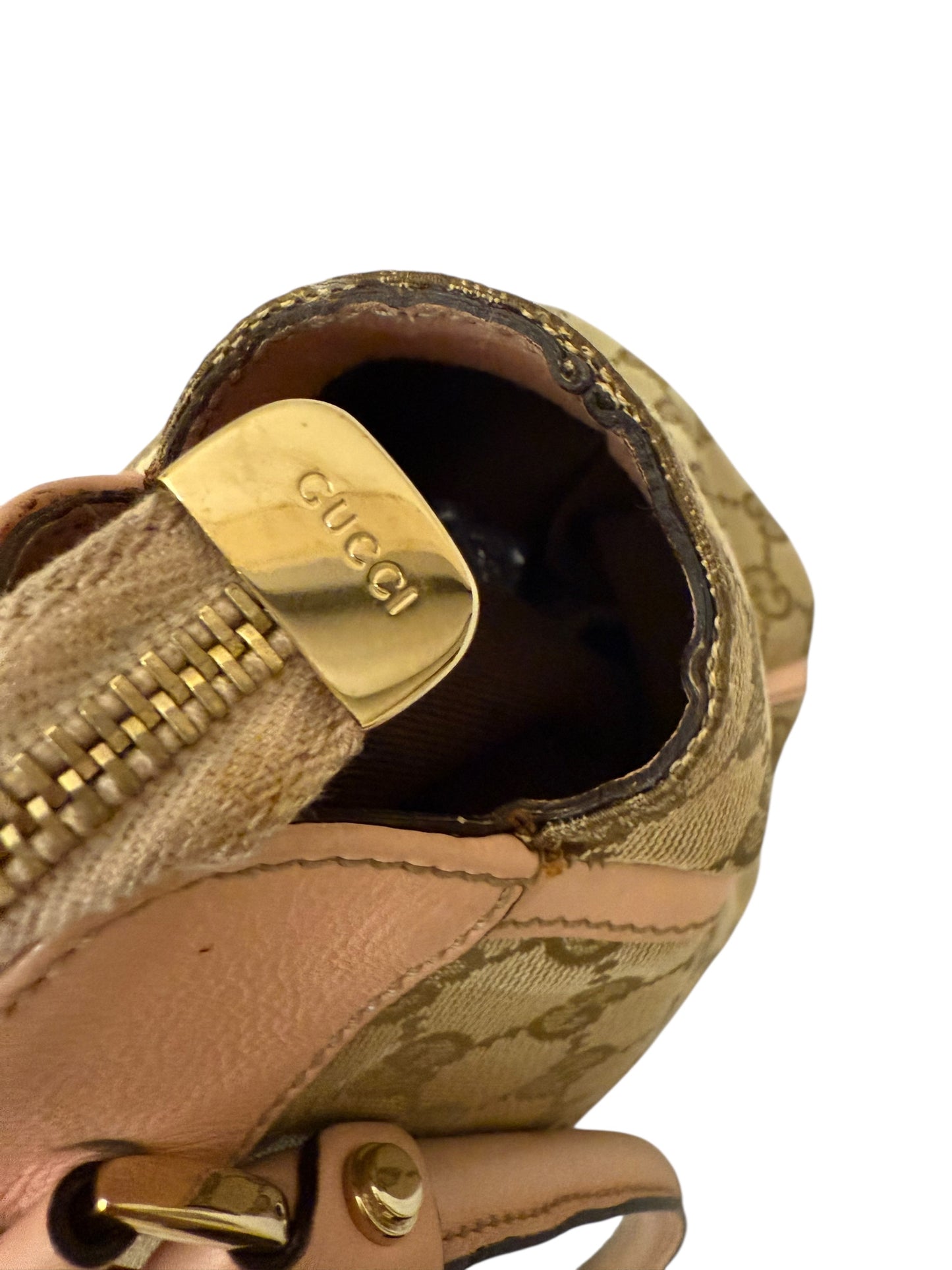 Gucci Abbey Monogram Pink Shoulder Bag