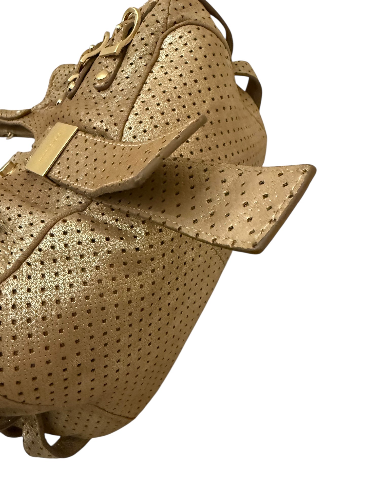 Jimmy Choo Gold Buckle Shoulder Bag