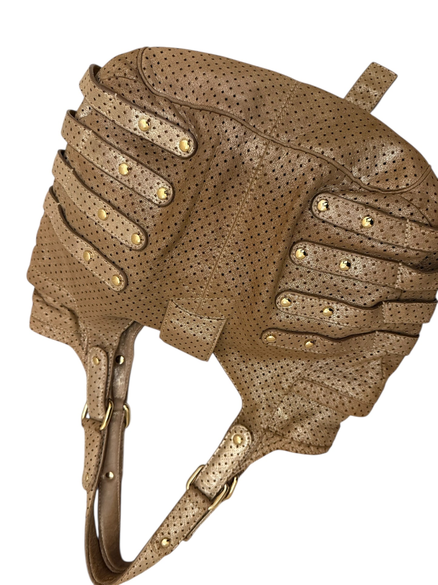 Jimmy Choo Gold Buckle Shoulder Bag