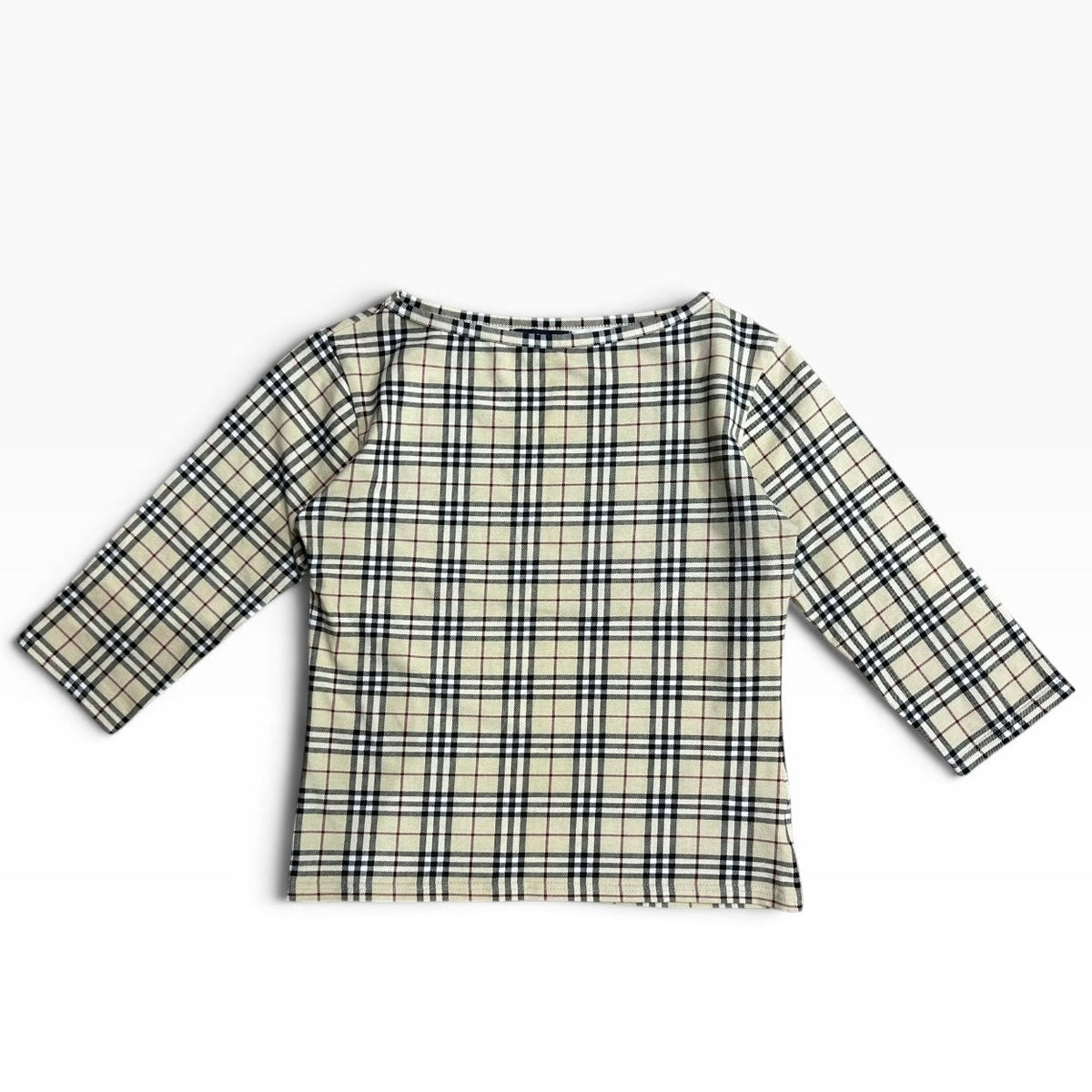 Burberry Nova Check 3/4 Sleeve Top