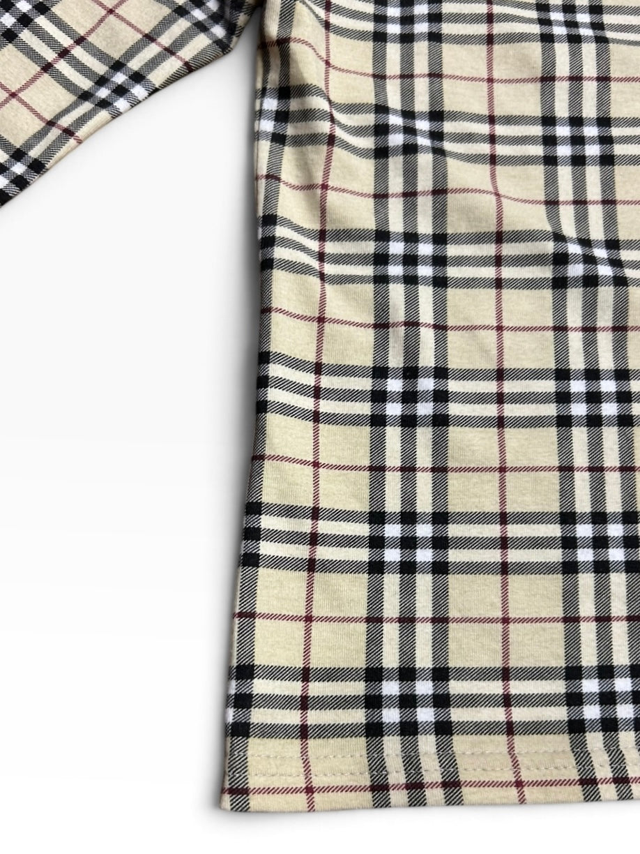 Burberry Nova Check 3/4 Sleeve Top